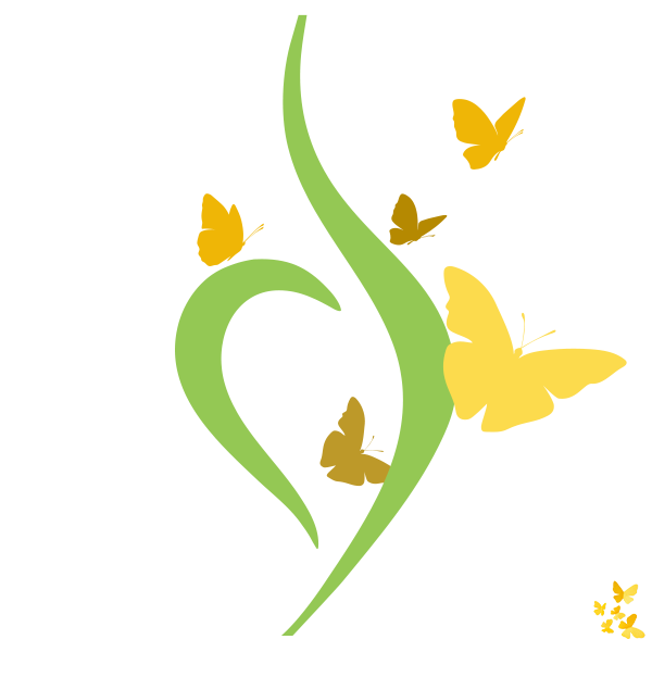 Green NEDA swoosh icon, butterflies. Grace Holland Cozine Resource Center - the largest online eating disorders resource hub- Educators page